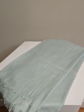 J. Crew Dusty Shale Fringe Wrap Scarf